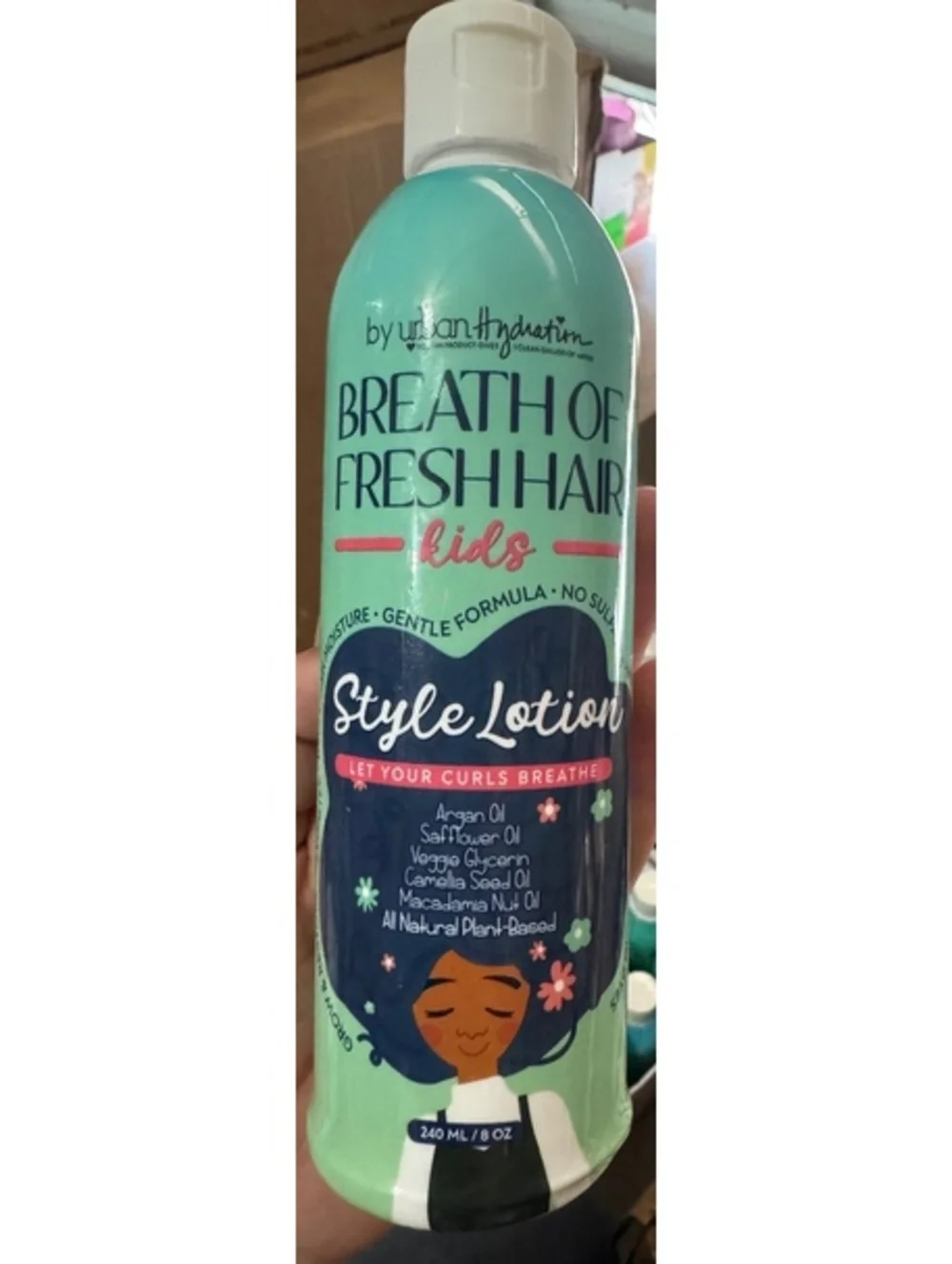 Breath of Fresh Hair Kids Style Lotion 8 oz - Gentle No-Sulfate Curl Moisturizer